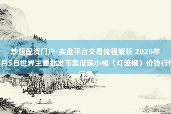 炒股配资门户-实盘平台交易流程解析 2026年2月5日世界主要批发市集低辣小椒（灯笼椒）价钱行情